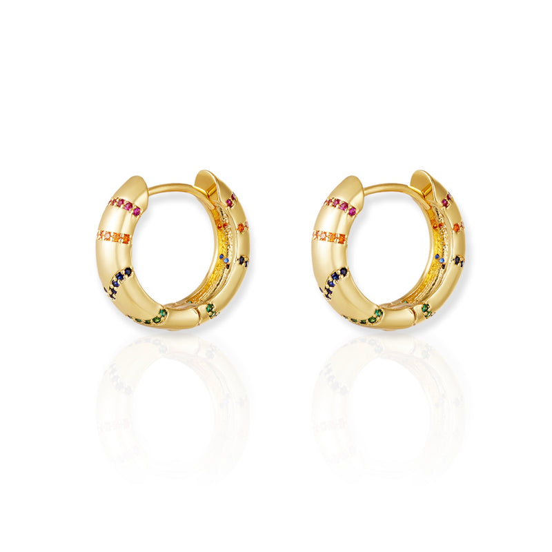 Leslie's 14K Yellow Gold Fancy Glimmer Infused Oval Hoop Earrings LE134 -  Reflections Fine Jewelry